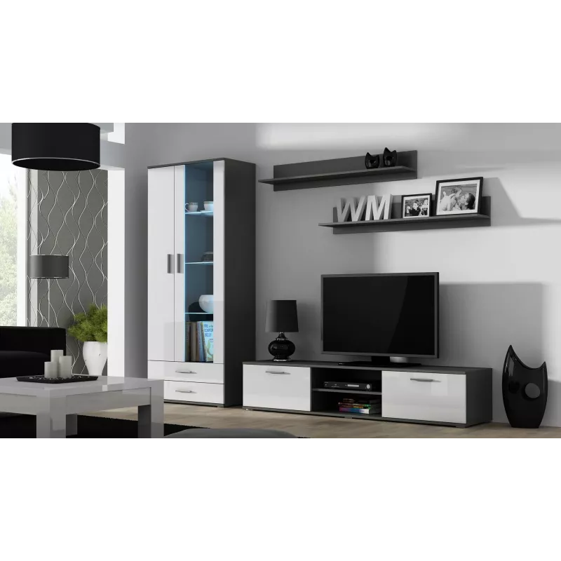 Cama TV stand SOHO 180 grey/white gloss