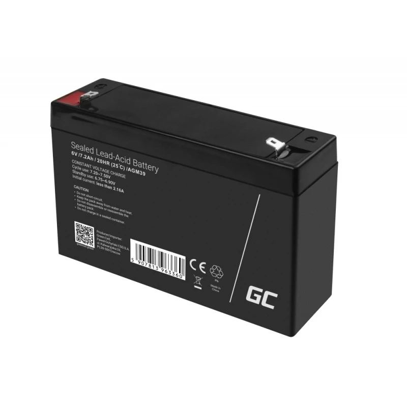 Green Cell AGM39 industrial rechargeable battery 7200 mAh 6 V