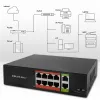 Network switch QOLTEC FAST Ethernet PoE 8xRJ45 with 2xRJ45 uplink (model 52290)