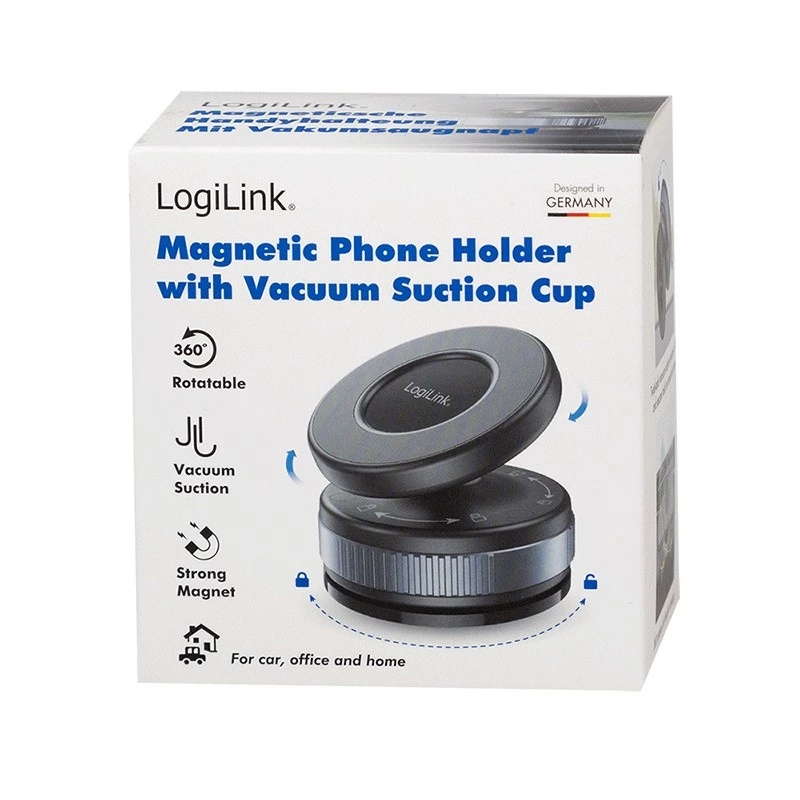 Magnetic smartphone hold r with cacuum suction