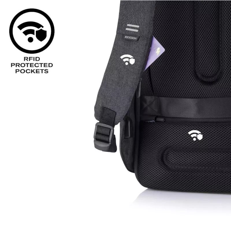 Backpack XDDESIGN P705.291 Anthracite — 18 L, notebook & tablet compartments, lockable main slider