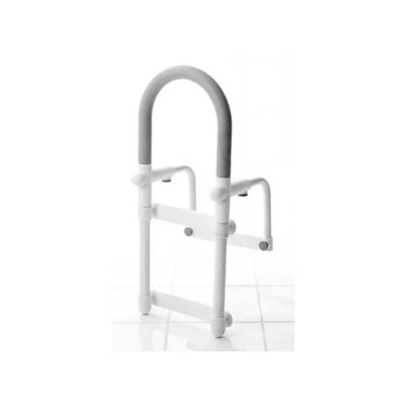 Rounded bath handle with non-slip grip