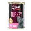 Canned cat food john dog JD for CATS ADULT TURKEY MOUSSE 400 g — wet complete feed, turkey, adult, 400 g