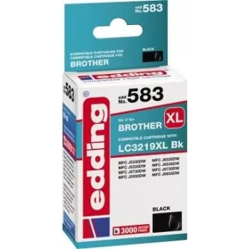 EDDING Druckerpatrone ersetzt Brother LC3219XLBK Kompatibel Schwarz EDD-583 (18-583-01)