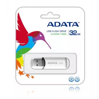 ADATA Classic Series C906 - USB Flash Drive - 32 GB - USB 2.0 - White