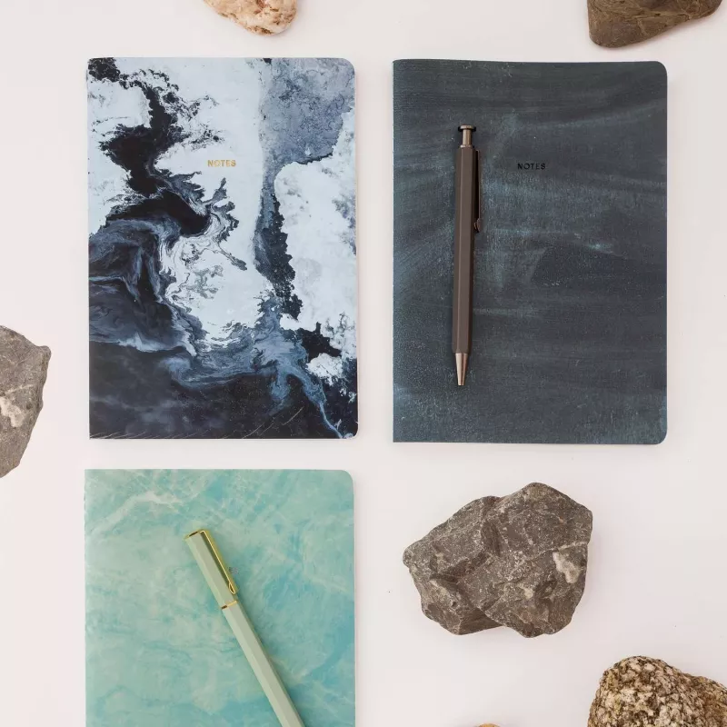 MIQUELRIUS Notebook Stone Paper 14,2 x 20,5 blank, black Hardcover 50 Pages (A821990)