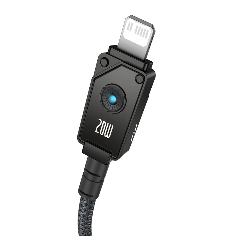Baseus Unbreakable USB C to iP cable 2 m 20 W Black
