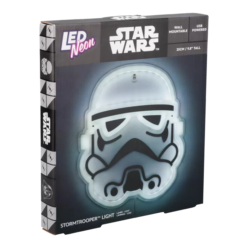 Wall-mountable LED neon light Paladone Stormtrooper model PP14595SWVN, decorative Star Wars lighting