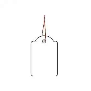 Strung marking tags HERMA 6915 25x38 mm with red string