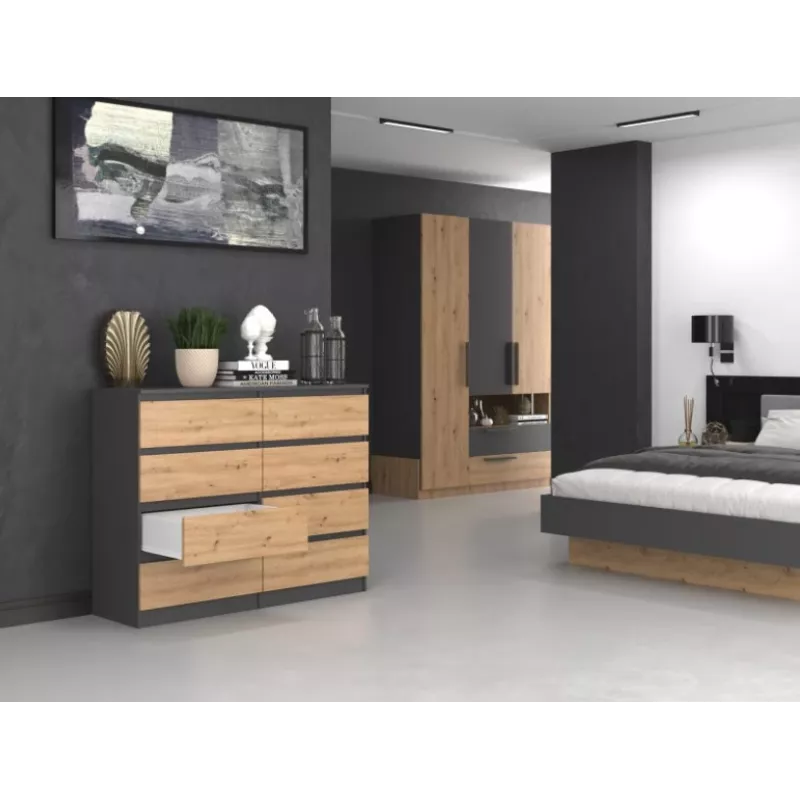 Topeshop M8 120 ANT/ART KPL chest of drawers