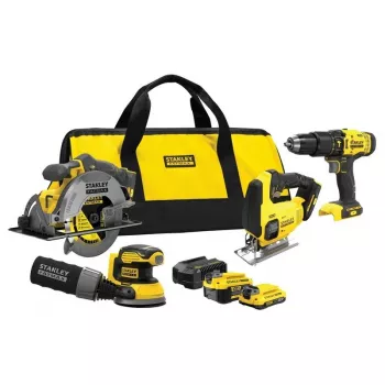 STANLEY Power Tool Set SFMCK412MDS-QW — 4-piece kit with Lithium‑ion battery