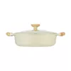 Shallow pot D28cm 4.1L/beige