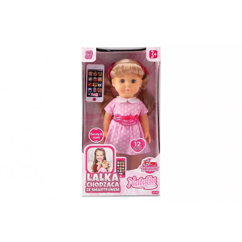 Doll Artyk Natalia walking with smartphone 41 cm – Artyk 41cm walking doll with accessory
