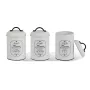 Food storage container set Maestro MR-1771 Paris Maison, metal, black, 3 pieces, lids included