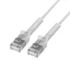 Patchcord cat.6 U/FTP 1Gbps copper twisted pair network cable, broken tip 1m white