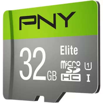 MicroSDHC Card PNY Elite 32GB Class 10 UHS-I P-SDU32GU185GW-GE
