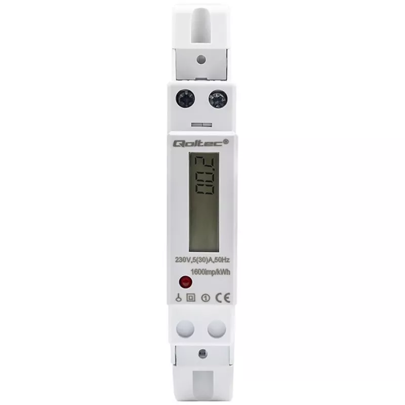 Single phase electronic meter QOLTEC 50993 230V 30A