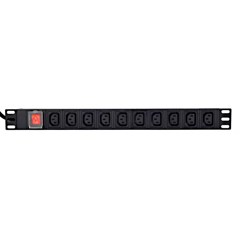 Power distribution unit GEMBIRD EG-PDU-10C132C19 — 10x C13 sockets, 1U rack, 16A C19 input, 2 m cable, 3500 W