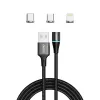 Savio CL-152 USB cable 1 m USB 2.0 USB C Micro USB A/Lightning Black