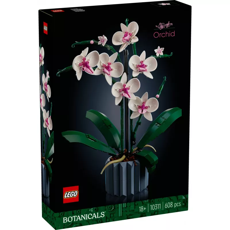 LEGO 10311 Icons Orchid Artificial Plant Building Set with Flowers Home Décor Accessory for Adults Botanical Collection Gifts for Wife or Husband