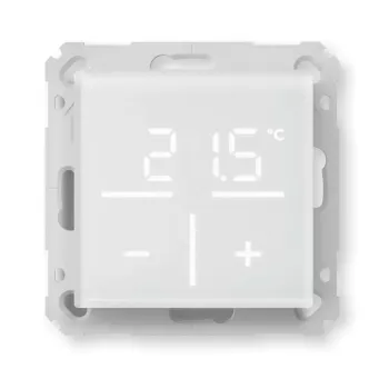 Glass wall thermostat Homematic IP model 161458A0 — digital, white, 230 V, IP20