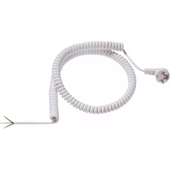 Bachmann spiral cable H05VV-F 3G1.5mm² L 1.0m white AEH/CEE7/7 - Accessory Power Supply