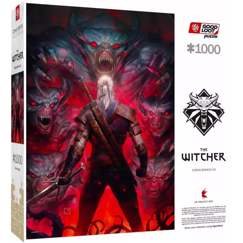 Good Loot Comic Book Puzzle: The Witcher (Wiedźmin) Corvo White, 1000 pieces
