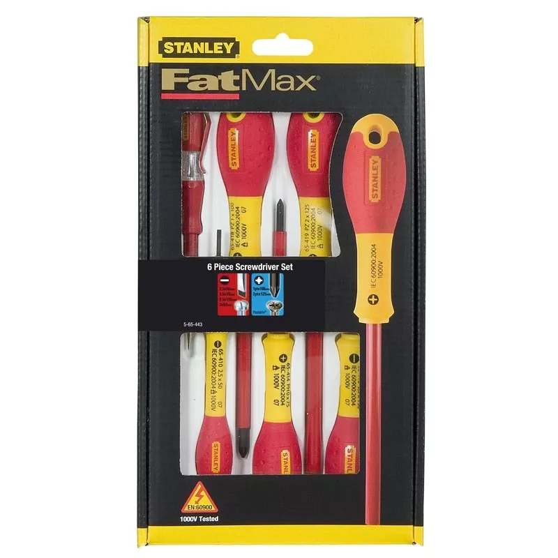 Insulated Slotted Pozi Set Stanley FATMAX 0-65-443