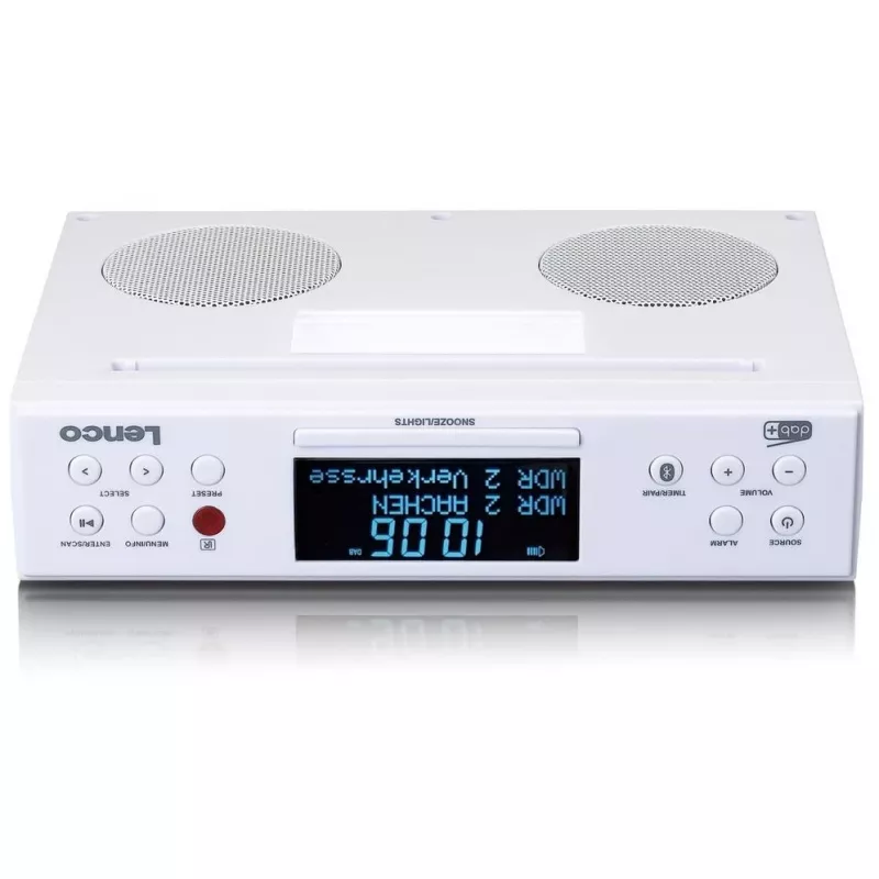 Lenco KCR-190WH Under-Cabinet Kitchen Radio with PLL FM, DAB+ and Bluetooth, White