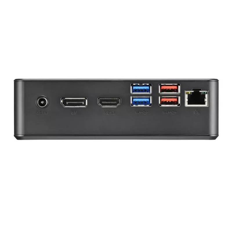 Shuttle XPC Nano PC NC40U, Intel Celeron 7305U, 1x HDMI, 1x DP,1xUSB-C/DP, 6x USB3.2, 1x 2.5 inch bay, 2x M.2, 1x LAN, RAID, 24/7 permanent operation, incl. VESA & Stand