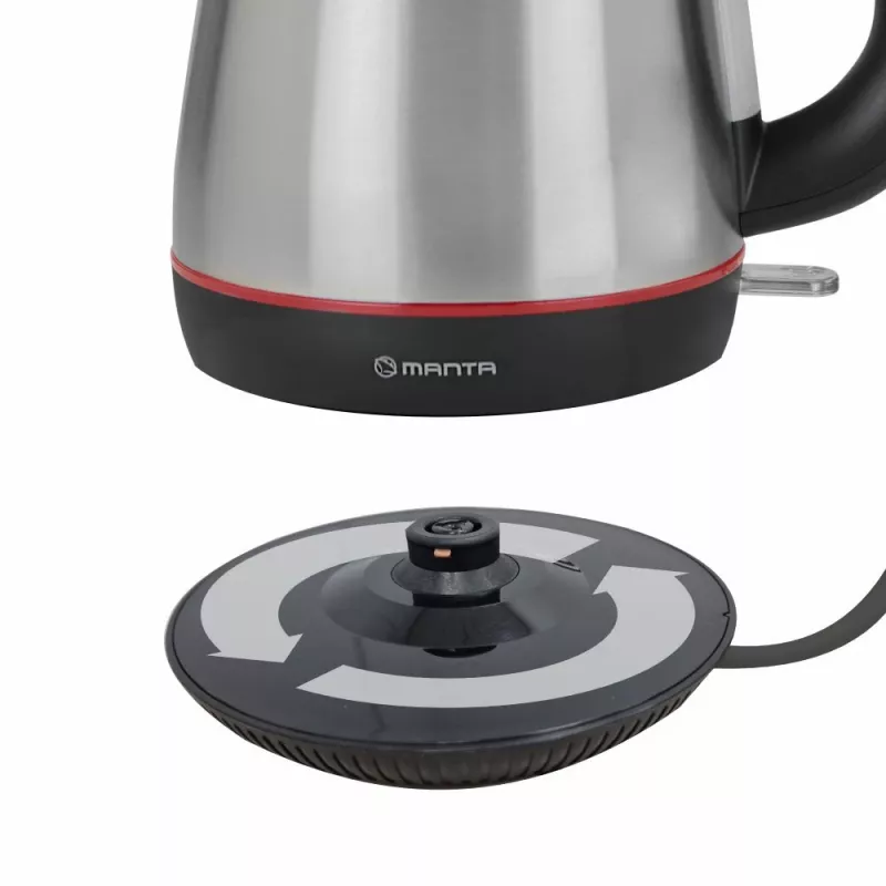 Electric kettle MANTA 1.7L 2200W Stainless Steel