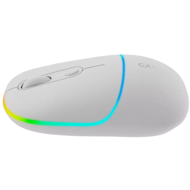 Canyon MW-22 CNS-CMSW22SW Mouse – 2 in 1 Bluetooth/2.4GHz – optical – 800/1200/1600DPI – 4 Buttons – RGB lighting – rechargeable – Snow White
