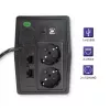 Qoltec Monolith UPS Double-conversion Online 0.65 kVA 360 W 2 AC outlets