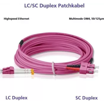 Fibre optic cable Helos 3m OM4 LC/SC