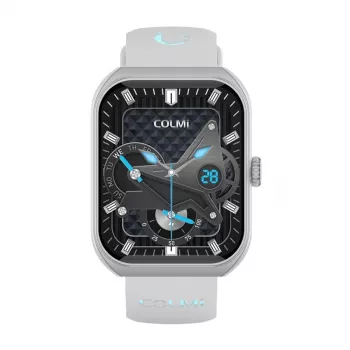 Smartwatch Colmi P86 Silver Bluetooth heart rate monitor, Silver casing