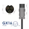 Akyga AK-EV-05 E-Bike Charger for 48 V Batteries, 54.6 V / 2 A, 110 W, GX16 12 mm Female, 1 m