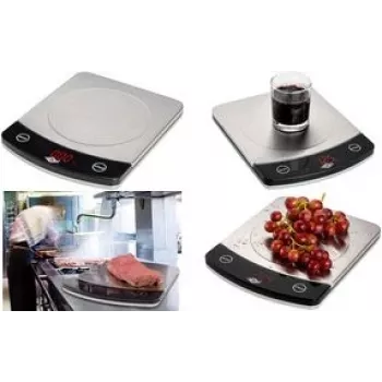 Kitchen scale WEDO PROFI-STEEL 10.0 kg silver