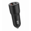 Car mobile device charger Gembird TA-UC-AC2PDQC38-CAR-01, USB-C, 38W, 12–24V, black