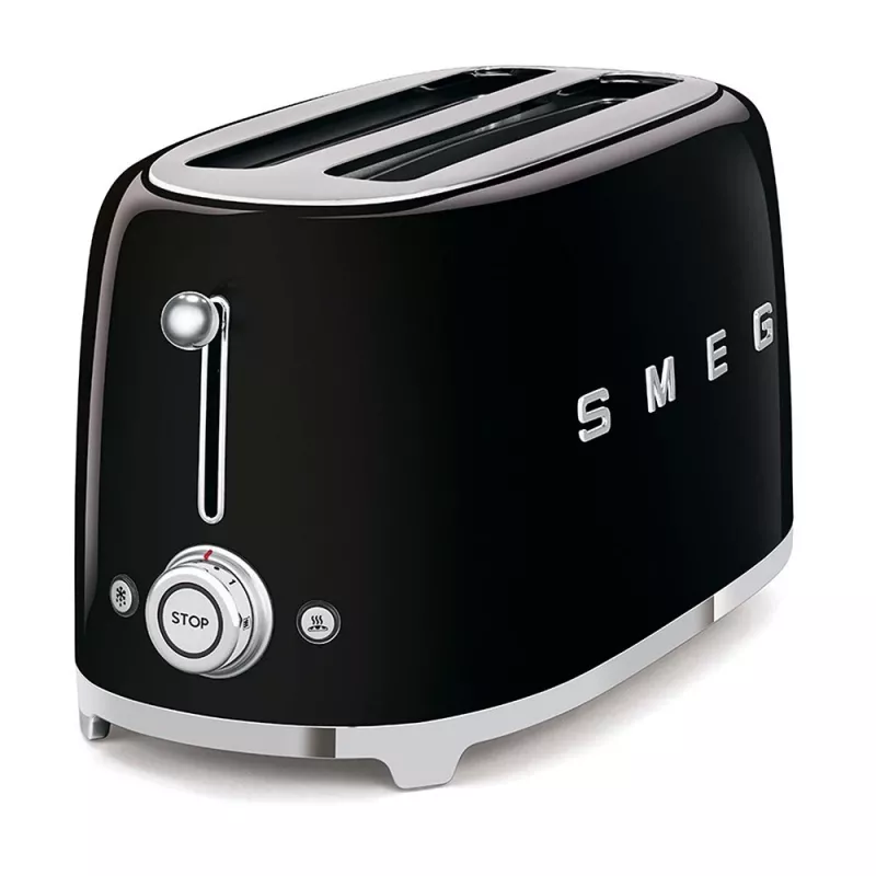 Smeg - TSF02 Toaster 4 Slices - Black/lacquered/WxHxD 41x20.8x21.5cm/6 Roasting Stages/1500W