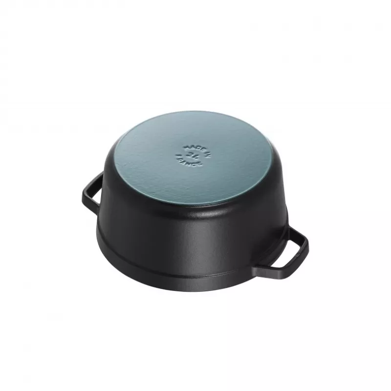 Staub La Cocotte 20cm rund, schwarz, Gusseisen (40509-487-0)