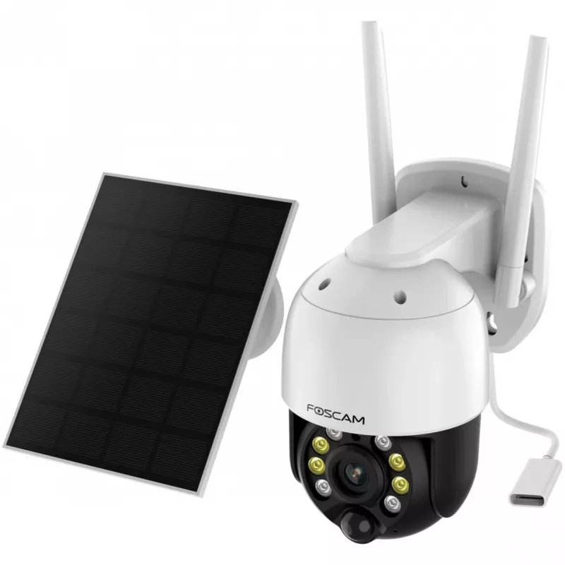 IP security camera Foscam B4 Dome 4 MP (2560×1440), Wi‑Fi 2.4 GHz, IP65, Solar + Battery 5000 mAh, 355° pan, 90° tilt