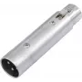 XLR adapter Omnitronic 3-pin male to 5-pin female, model 30226575