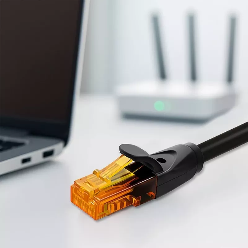 Ethernet patch cord QOLTEC UTP Cat6 10 m, 2×RJ45, black