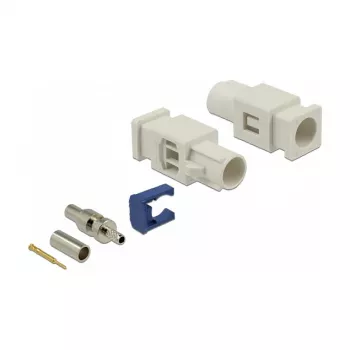 Coaxial connector DELOCK 89756 — FAKRA B male, gold-plated contacts, 9.4×25.6×7.4 mm