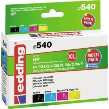 Edding EDD-540 - compatible - Ink to Pigmentbasis - Black - Cyan - Magenta - Yellow - HP - Multipack - OfficeJet PRO 6230 - 6830 - 6830c (18-540)