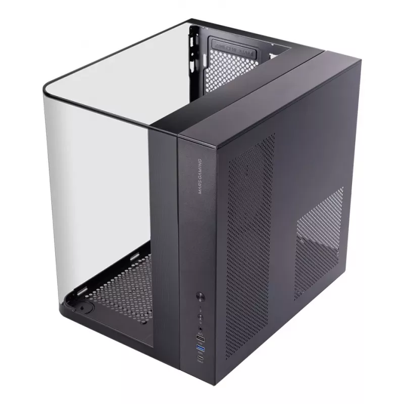 PC Midi Tower Case TACENS Mars Gaming MC-INFINIOLITE, Black, Tempered Glass, supports ATX/Micro-ATX/Mini-ITX, 120 mm fans
