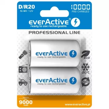 Rechargeable battery everActive EVHRL20-10000 D NiMH 1.2 V 2 pcs