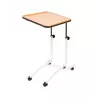 Bedside table Mobilex BRAK compact design with storage, rectangular top, 4 lockable wheels, height 61–87 cm, 540×410 mm