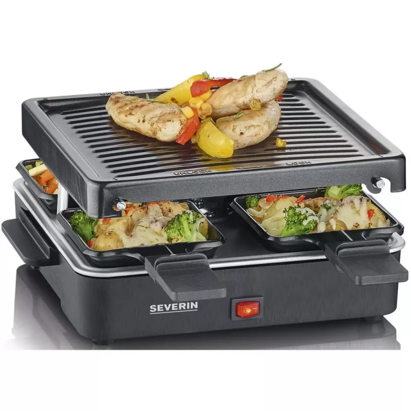 Severin Mini Raclette Grill 4 Small Non-Stick Pans 600 W