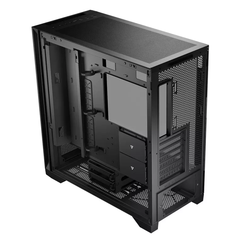 PC Case MODECOM VOLCANO EXPANSE S MIDI Black — tempered glass, USB-C, supports micro ATX, GPU up to 430 mm